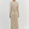 Lace-Up Knit Maxi Dress: High Waist Long Sleeve Patchwork Bandage Dress Miscellaneous Beauty & Health Deals Fashion Shine & Style Trending Now Women's Clothing & Accessories