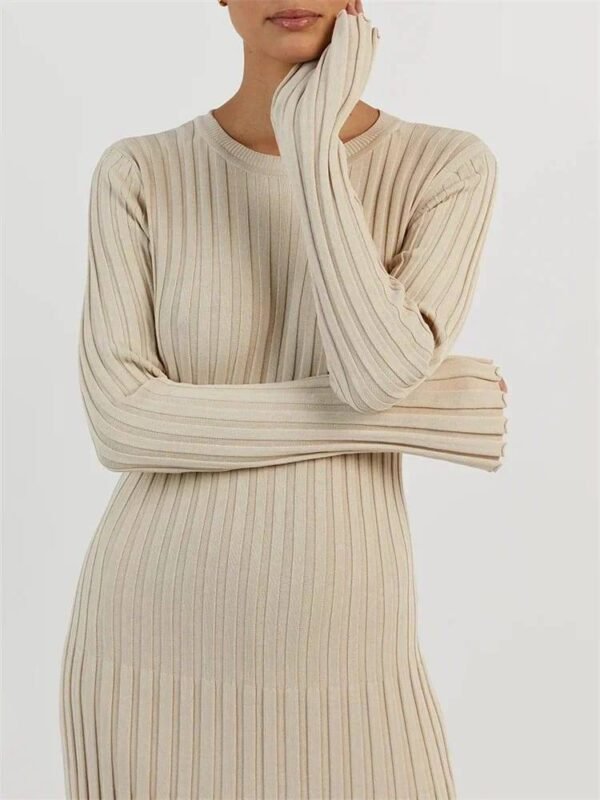 Lace-Up Knit Maxi Dress: High Waist Long Sleeve Patchwork Bandage Dress Miscellaneous Beauty & Health Deals Fashion Shine & Style Trending Now Women's Clothing & Accessories