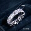 Luxurious 925 Sterling Silver Triangular Zircon Ring: Elegant Engagement Jewelry Miscellaneous Trending Jewelry Accessories Beauty & Health Deals Fashion Heart & Harmony Shine & Style Trending Now Women's Clothing & Accessories