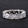 Luxurious 925 Sterling Silver Triangular Zircon Ring: Elegant Engagement Jewelry Miscellaneous Trending Jewelry Accessories Beauty & Health Deals Fashion Heart & Harmony Shine & Style Trending Now Women's Clothing & Accessories
