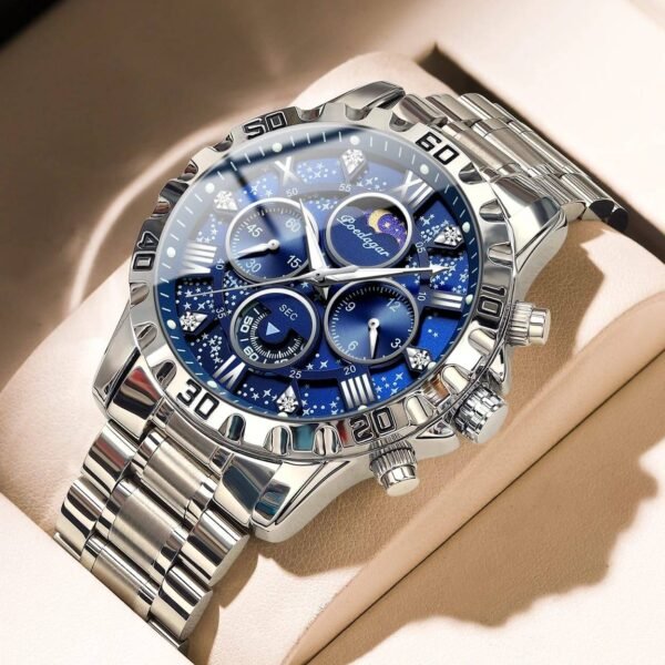 Luxury Men’s Quartz Sports Watch: Waterproof Chronograph with Luminous Hands Miscellaneous Trending Jewelry Beauty & Health Deals Fashion Men's Clothing & Accessories Men's Watches Shine & Style Sports Trending Now Watches