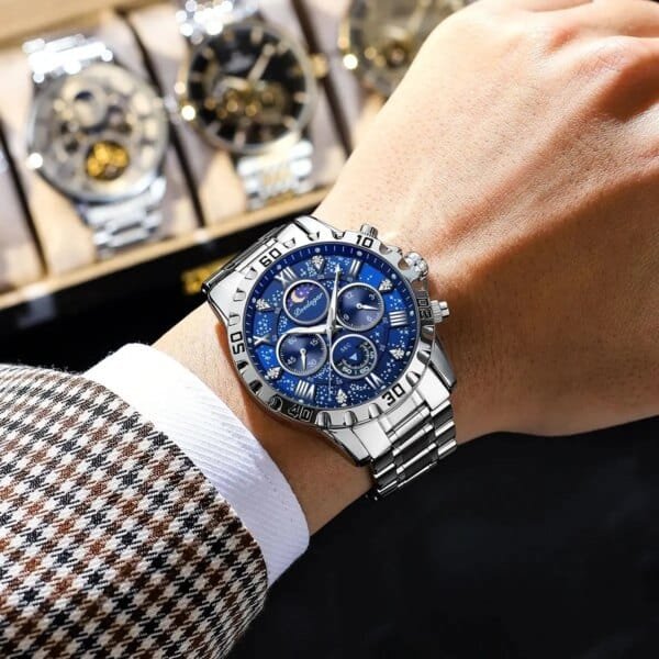 Luxury Men’s Quartz Sports Watch: Waterproof Chronograph with Luminous Hands Miscellaneous Trending Jewelry Beauty & Health Deals Fashion Men's Clothing & Accessories Men's Watches Shine & Style Sports Trending Now Watches