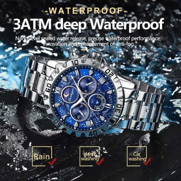 Luxury Men’s Quartz Sports Watch: Waterproof Chronograph with Luminous Hands Miscellaneous Trending Jewelry Beauty & Health Deals Fashion Men's Clothing & Accessories Men's Watches Shine & Style Sports Trending Now Watches