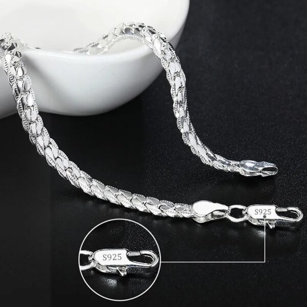 Noble 925 Sterling Silver Square Chain Bracelet: Stylish Charm for Men & Women Miscellaneous Trending Jewelry Accessories Beauty & Health Deals Fashion Heart & Harmony Men's Clothing & Accessories Shine & Style Trending Now Women's Clothing & Accessories
