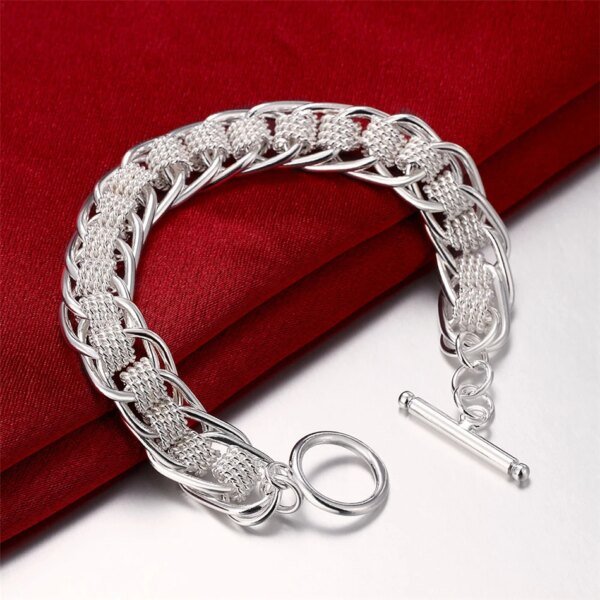 Noble 925 Sterling Silver Square Chain Bracelet: Stylish Charm for Men & Women Miscellaneous Trending Jewelry Accessories Beauty & Health Deals Fashion Heart & Harmony Men's Clothing & Accessories Shine & Style Trending Now Women's Clothing & Accessories