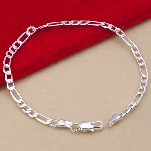 925 Sterling Silver 4MM Chain Necklace & Bracelet Set: Perfect Gift for Men & Women Miscellaneous Trending Jewelry Accessories Beauty & Health Deals Fashion Heart & Harmony Men's Clothing & Accessories Shine & Style Trending Now Women's Clothing & Accessories