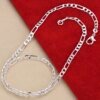 925 Sterling Silver 4MM Chain Necklace & Bracelet Set: Perfect Gift for Men & Women Miscellaneous Trending Jewelry Accessories Beauty & Health Deals Fashion Heart & Harmony Men's Clothing & Accessories Shine & Style Trending Now Women's Clothing & Accessories