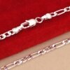 925 Sterling Silver 4MM Chain Necklace & Bracelet Set: Perfect Gift for Men & Women Miscellaneous Trending Jewelry Accessories Beauty & Health Deals Fashion Heart & Harmony Men's Clothing & Accessories Shine & Style Trending Now Women's Clothing & Accessories