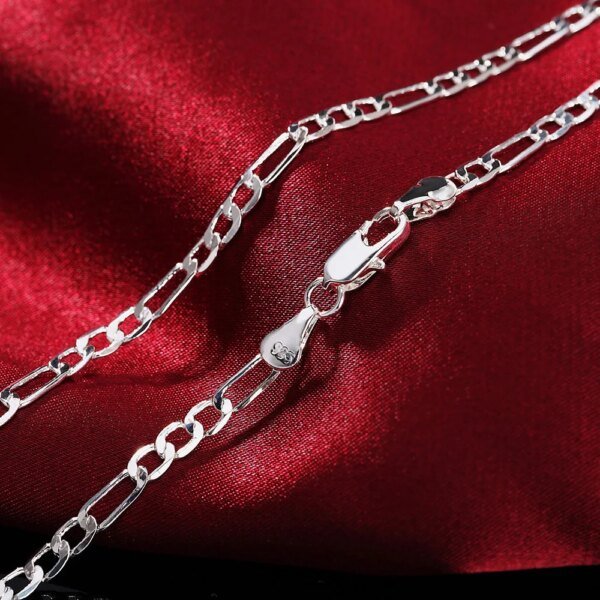 925 Sterling Silver 4MM Chain Necklace & Bracelet Set: Perfect Gift for Men & Women Miscellaneous Trending Jewelry Accessories Beauty & Health Deals Fashion Heart & Harmony Men's Clothing & Accessories Shine & Style Trending Now Women's Clothing & Accessories