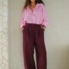 Women’s Oversized Linen Long Sleeve Shirt: Elegant Pink Vintage Blouse for All Seasons Miscellaneous Beauty & Health Deals Fashion Home & Living Outdoor & Sports Shine & Style Trending Now Women's Clothing & Accessories