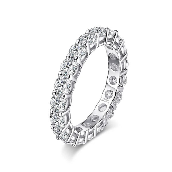 2-5mm Moissanite Eternity Ring for Women: VVS1 Wedding Band in S925 Silver Miscellaneous Trending Jewelry Accessories Beauty & Health Deals Fashion Heart & Harmony Shine & Style Trending Now Women's Clothing & Accessories