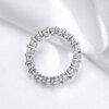 2-5mm Moissanite Eternity Ring for Women: VVS1 Wedding Band in S925 Silver Miscellaneous Trending Jewelry Accessories Beauty & Health Deals Fashion Heart & Harmony Shine & Style Trending Now Women's Clothing & Accessories