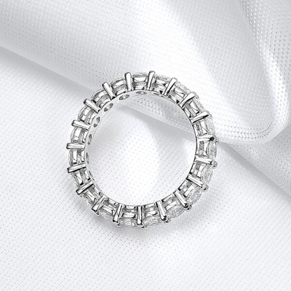 2-5mm Moissanite Eternity Ring for Women: VVS1 Wedding Band in S925 Silver Miscellaneous Trending Jewelry Accessories Beauty & Health Deals Fashion Heart & Harmony Shine & Style Trending Now Women's Clothing & Accessories